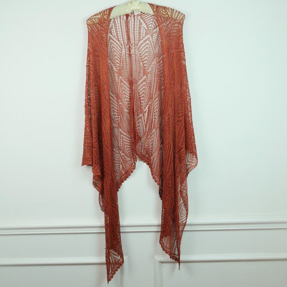 Y2K‎ Crochet Shawl Fishnet Open Lace Wrap Scarf Fairy Grunge Whimsigoth Dainty